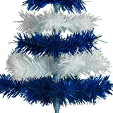 Blue & White Layered Tinsel Christmas Tree from Lee Display