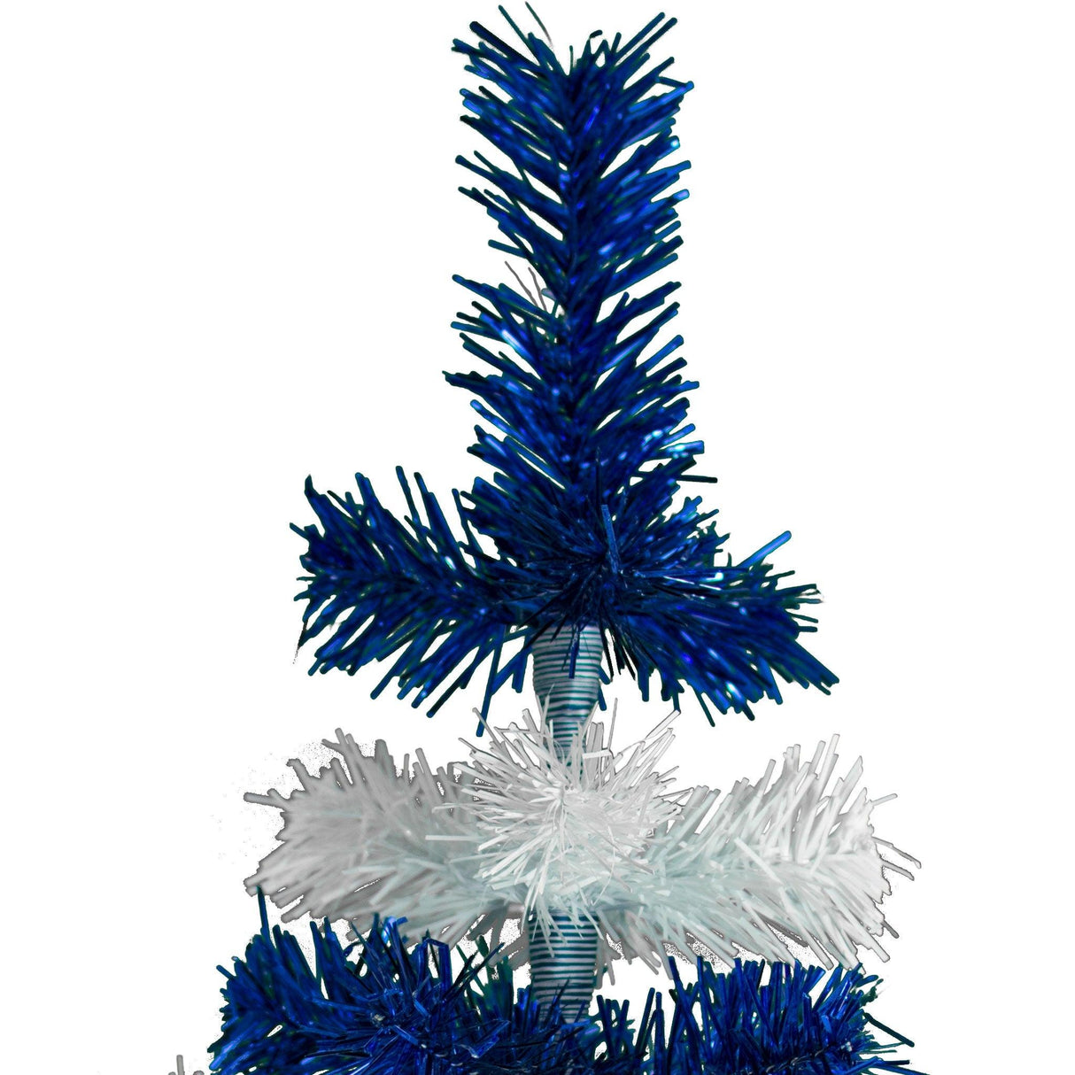 Blue & White Layered Tinsel Christmas Tree from Lee Display