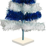 Blue & White Layered Tinsel Christmas Tree from Lee Display