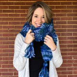 Blue Ridge Blanket Scarf Knitting Pattern from Darn Good Yarn
