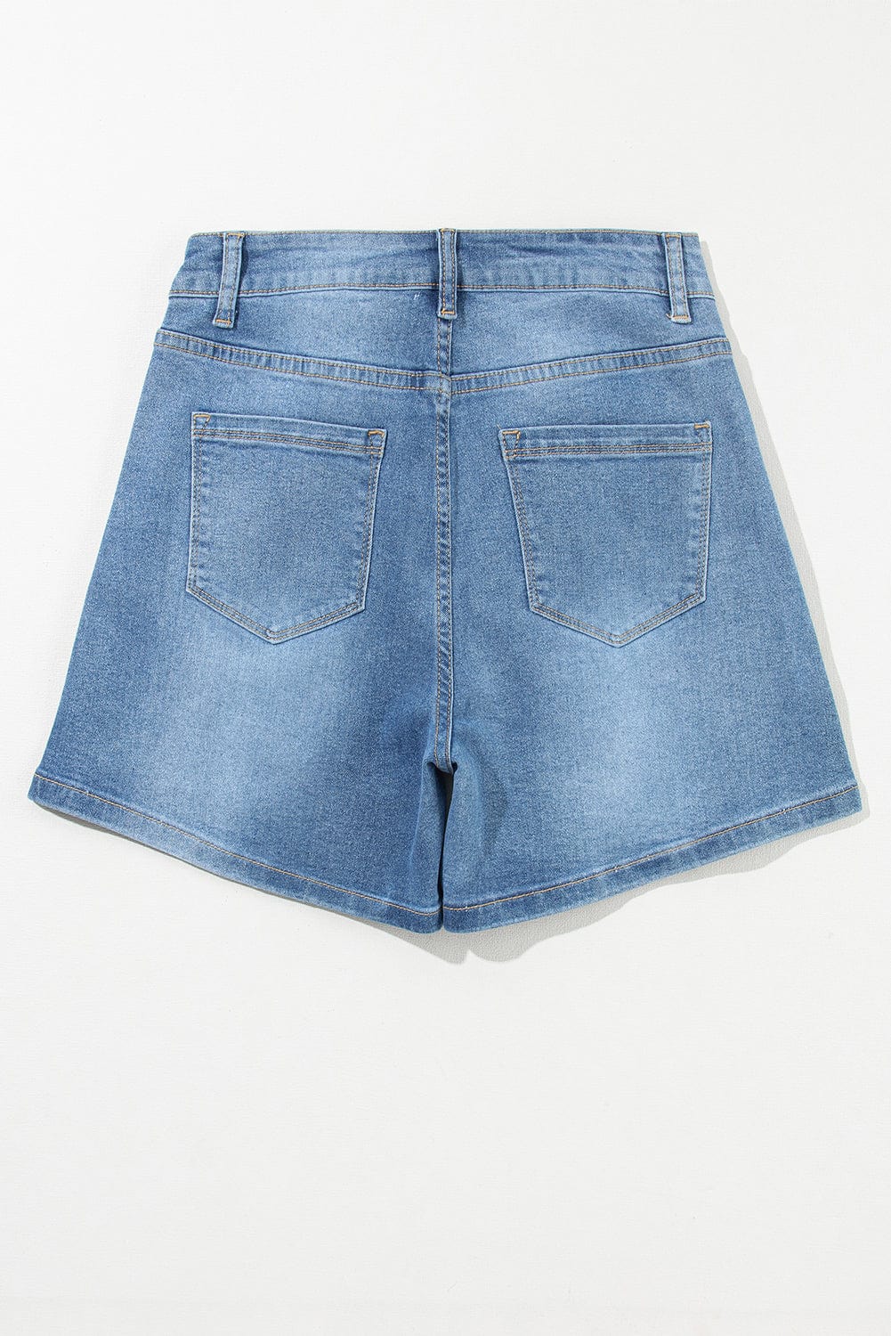 Blue Sparkle Denim Shorts with Rhinestone Accents from MsDressly