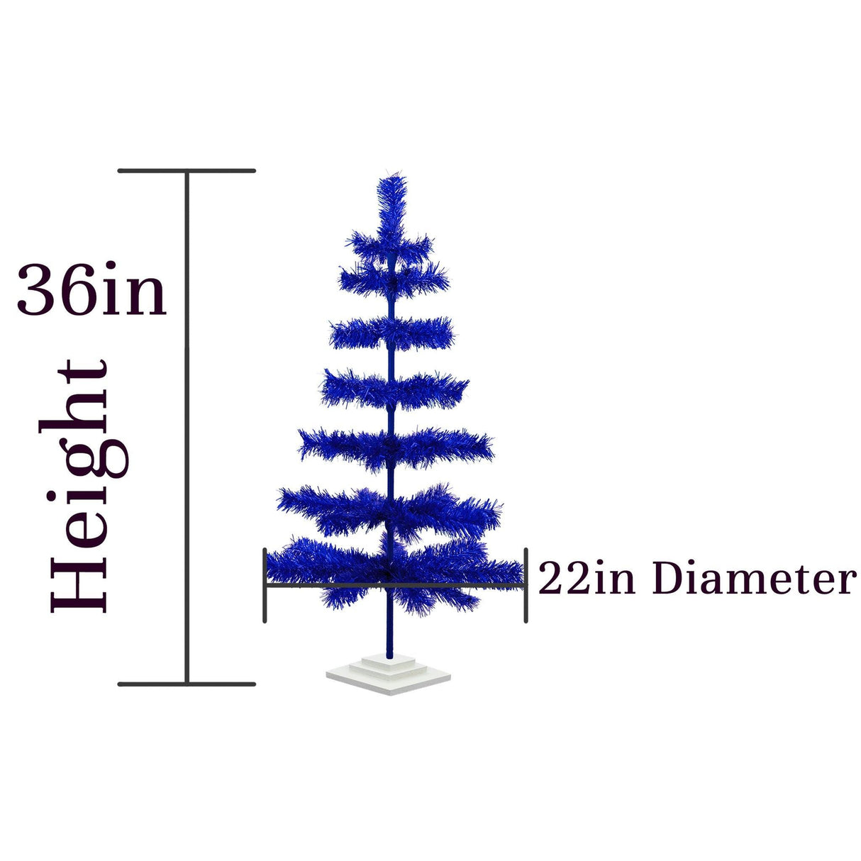 Blue Tinsel Christmas Tree from Lee Display