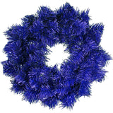 Blue Tinsel Christmas Wreaths from Lee Display