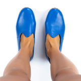 Women's Blue Slip On Shoes from Atlantis Handmade Shoes