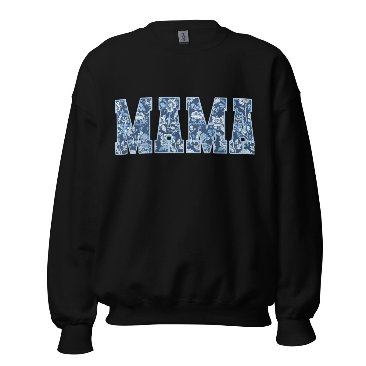 'Blue & White Chinoiserie 'Mama' Crewneck Sweatshirt from United Monograms