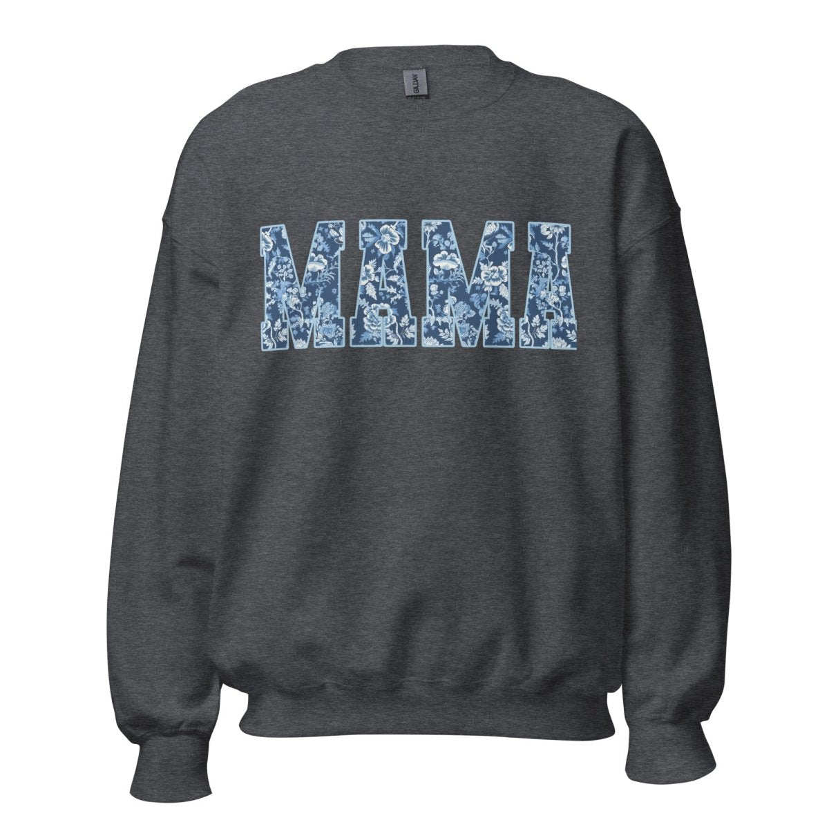 'Blue & White Chinoiserie 'Mama' Crewneck Sweatshirt from United Monograms