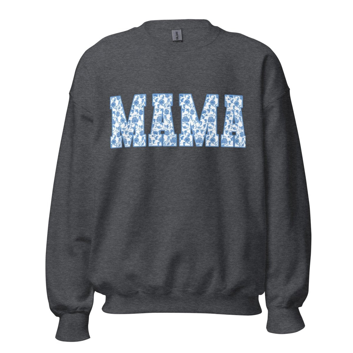'Blue & White Chinoiserie 'Mama' Crewneck Sweatshirt from United Monograms