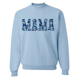 'Blue & White Chinoiserie 'Mama' Crewneck Sweatshirt from United Monograms