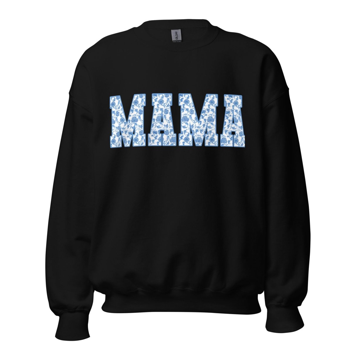 'Blue & White Chinoiserie 'Mama' Crewneck Sweatshirt from United Monograms