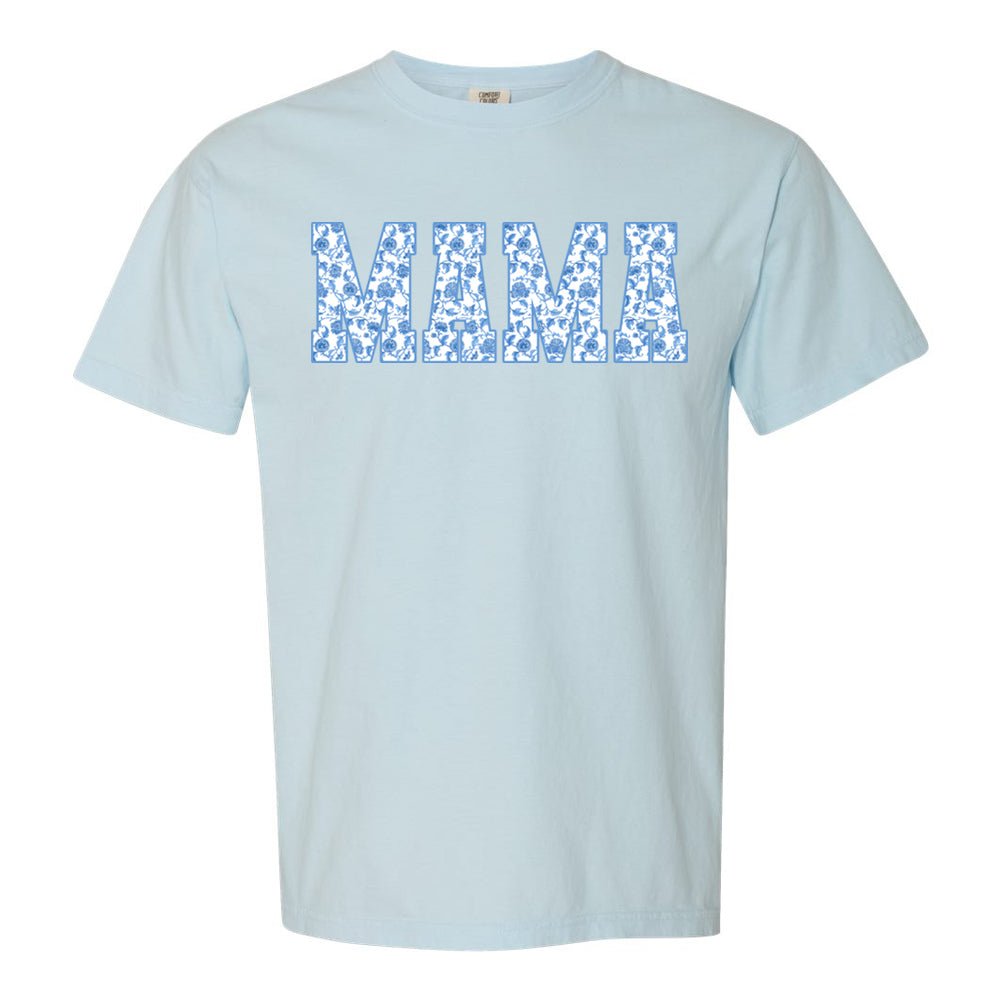 'Blue & White Chinoiserie Mama' T-Shirt from United Monograms