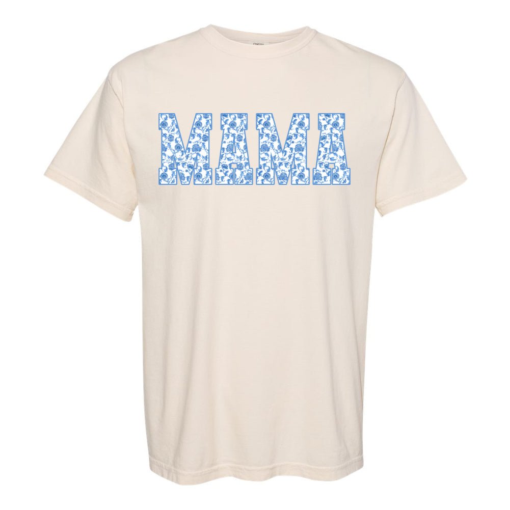 'Blue & White Chinoiserie Mama' T-Shirt from United Monograms