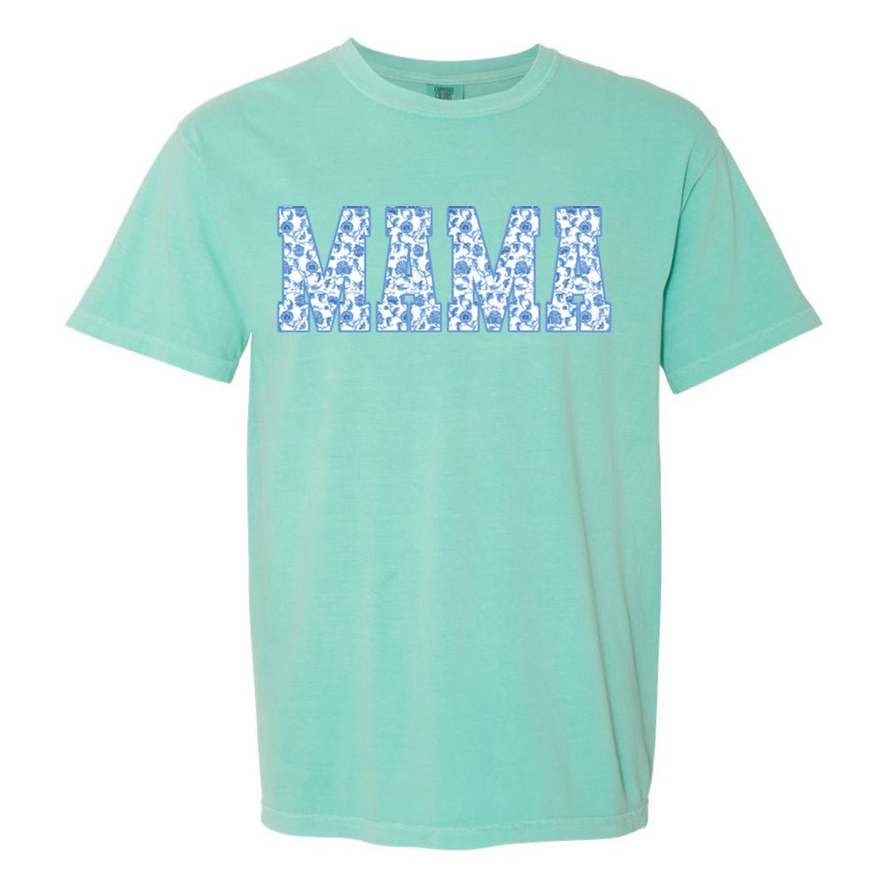 'Blue & White Chinoiserie Mama' T-Shirt from United Monograms