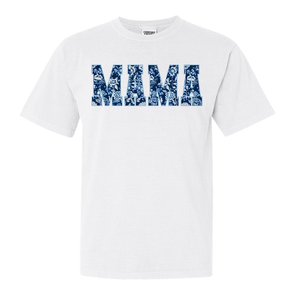'Blue & White Chinoiserie Mama' T-Shirt from United Monograms