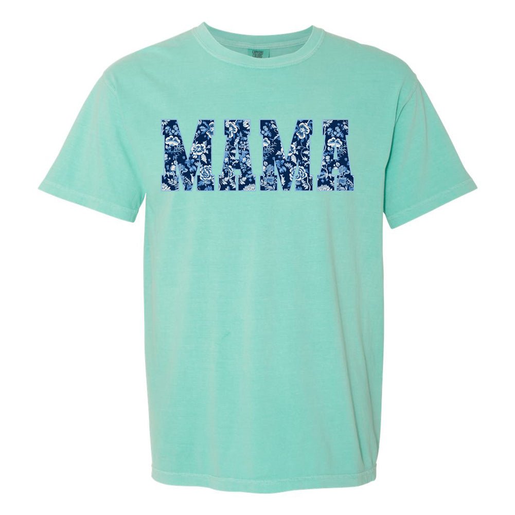 'Blue & White Chinoiserie Mama' T-Shirt from United Monograms