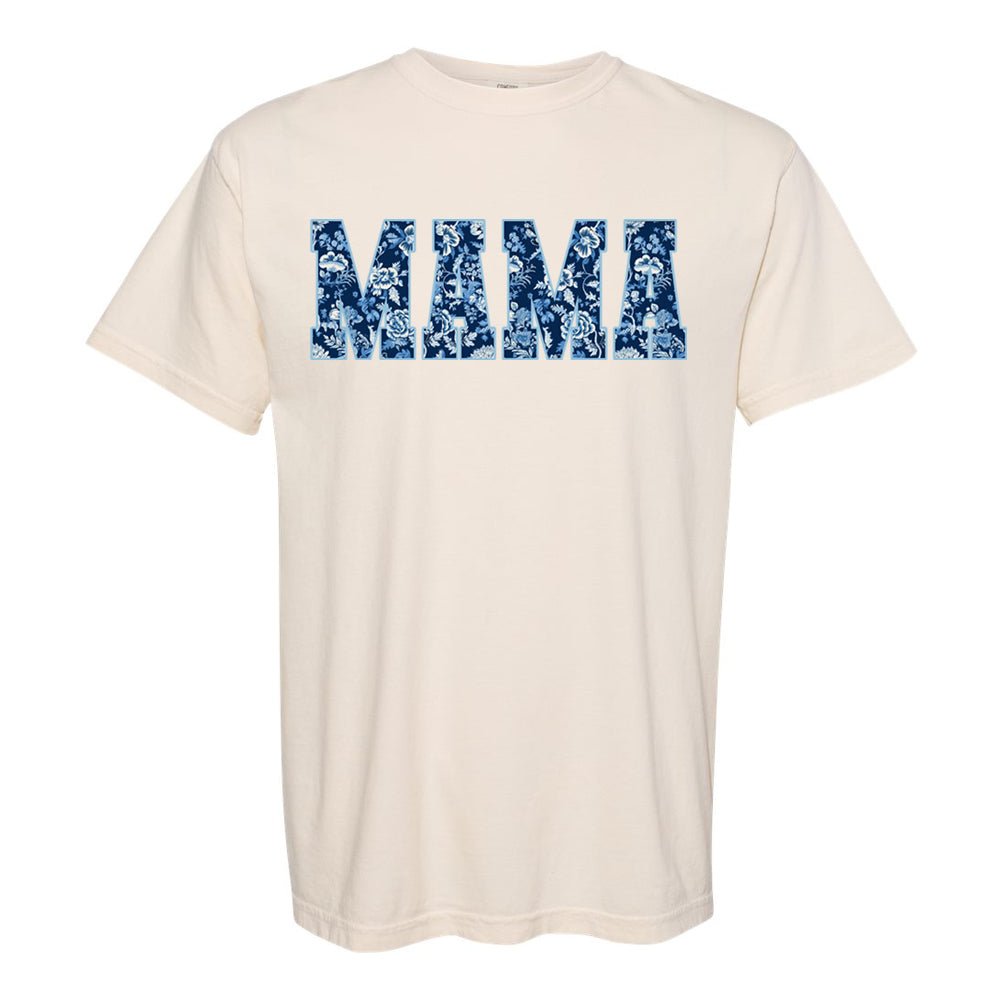 'Blue & White Chinoiserie Mama' T-Shirt from United Monograms