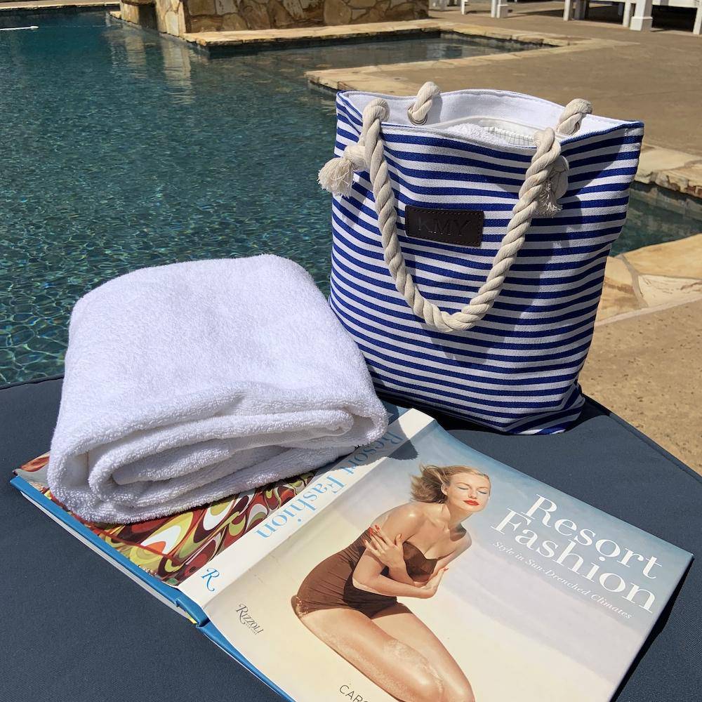 Striped Canvas Tote Bag From Threaded Pear