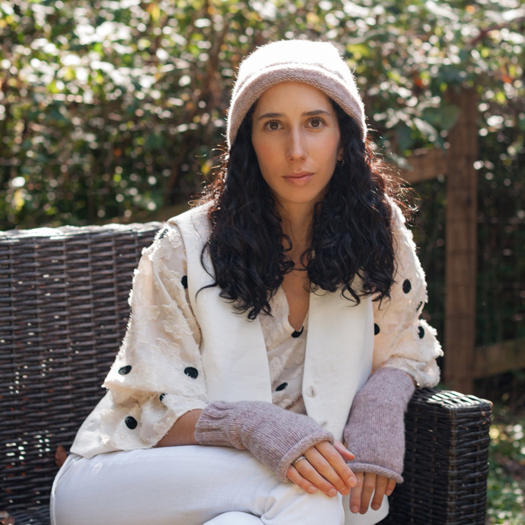 Blush Essential Knit Alpaca Beanie from SLATE + SALT