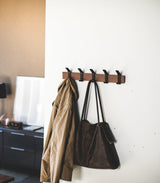 Wall-Mounted Coat Rack - Steel + Wood from Yamazaki Home