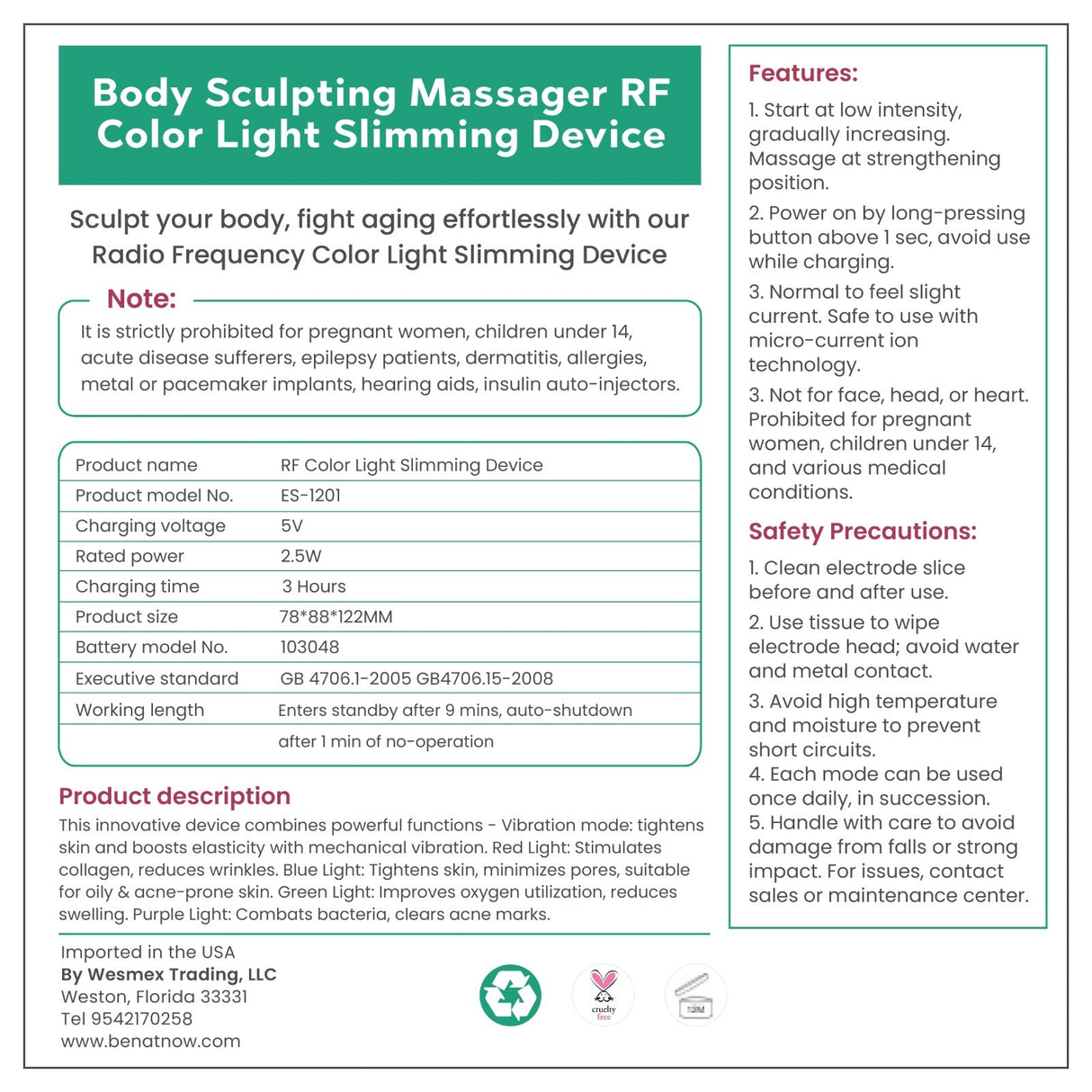 Advanced Body Slimming & Contouring Device from BeNat