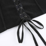 Black Tie Up Dress for Autumn From Kawaii Stop