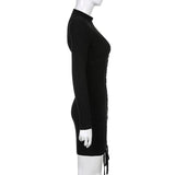 Black Tie Up Dress for Autumn From Kawaii Stop