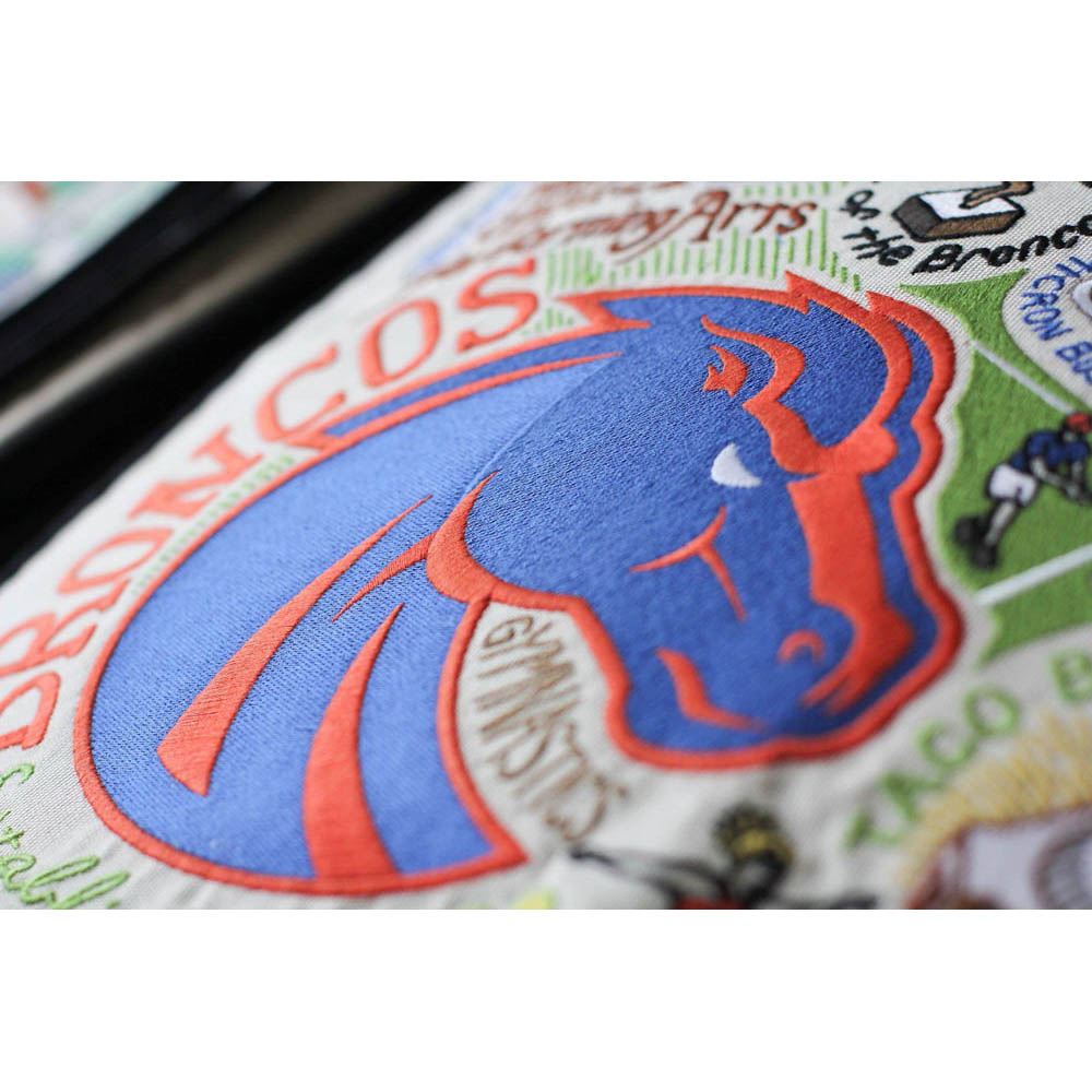 Boise State University Collegiate Embroidered Pillow by CatStudio from Quirks!