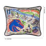 Boise State University Collegiate Embroidered Pillow by CatStudio from Quirks!