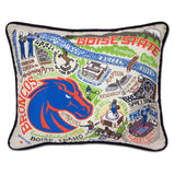 Boise State University Collegiate Embroidered Pillow by CatStudio from Quirks!
