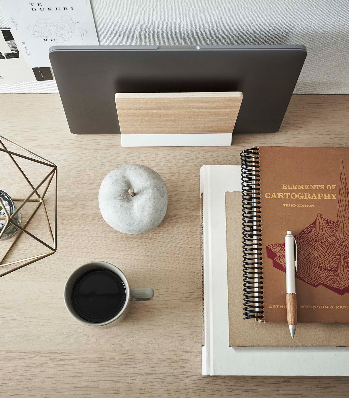 Slim Laptop Stand - Steel + Wood from Yamazaki Home