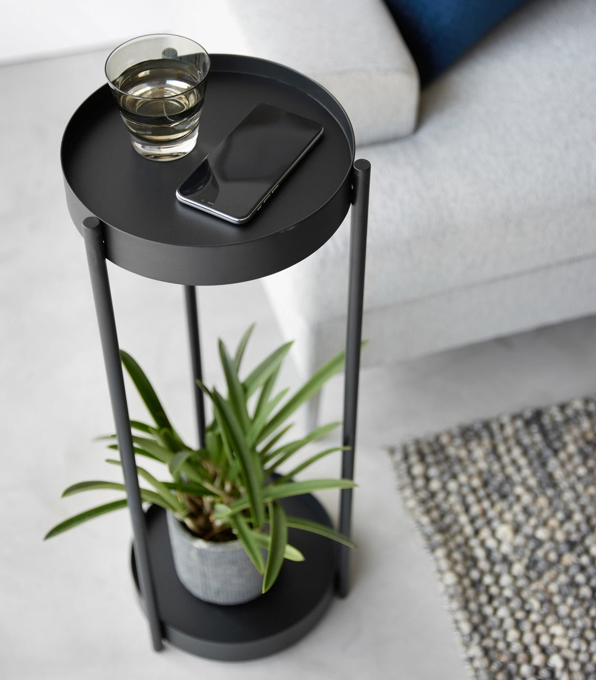 Two-Tier Rolling Plant Stand (28" H)  - Steel from Yamazaki Home