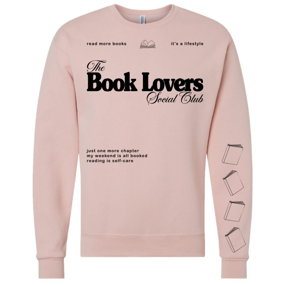 ‘Book Lovers Social Club' Crewneck Sweatshirt from United Monograms