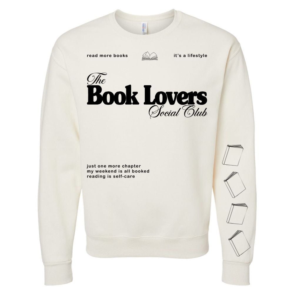 ‘Book Lovers Social Club' Crewneck Sweatshirt from United Monograms