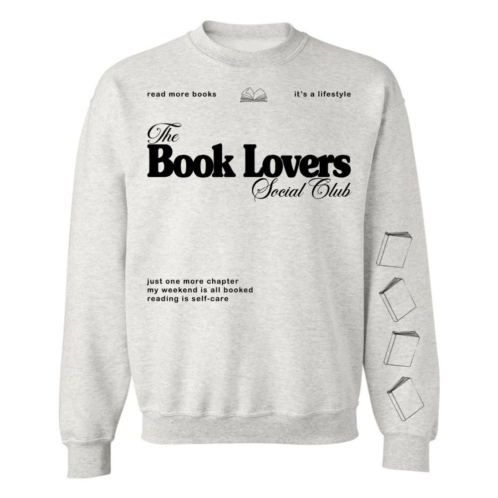 ‘Book Lovers Social Club' Crewneck Sweatshirt from United Monograms