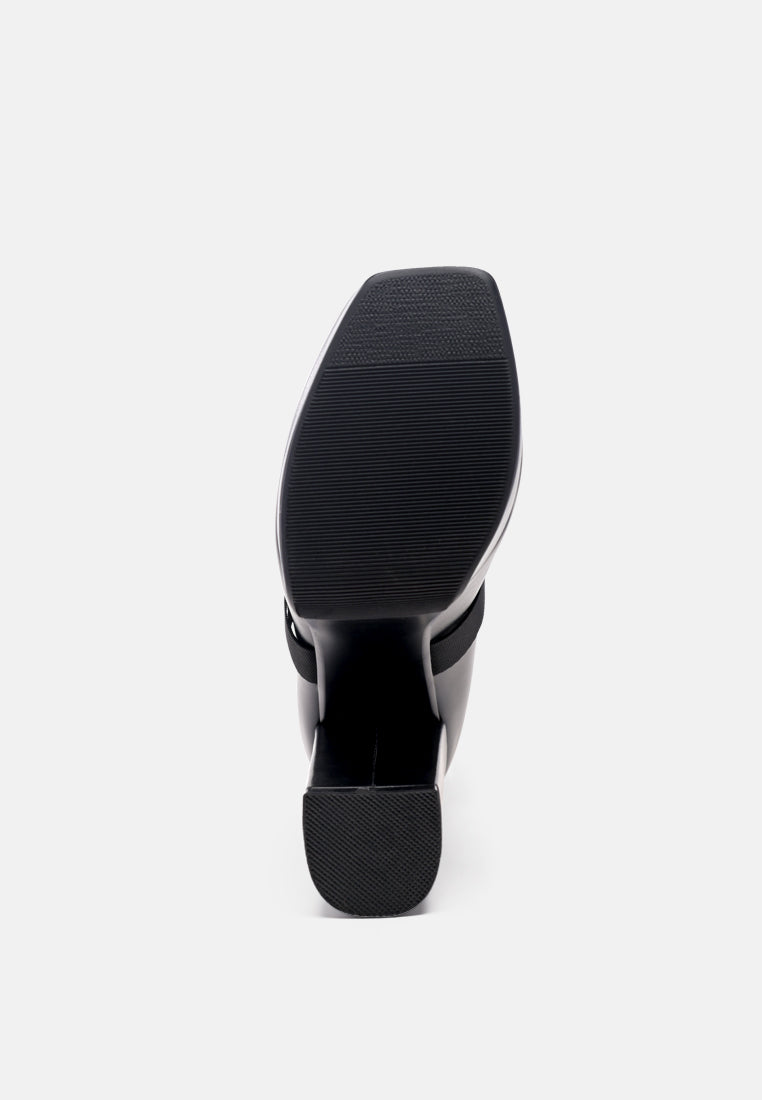 Boomer Chunky High Block Heel Boots from London Rag International
