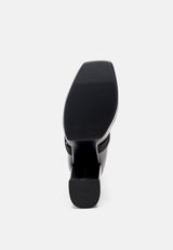 Boomer Chunky High Block Heel Boots from London Rag International