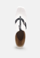 Boomer Chunky High Block Heel Boots from London Rag International