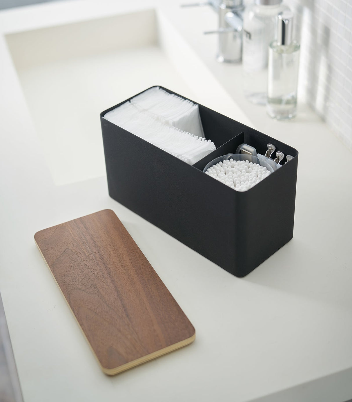 Countertop Organizer - Steel + Wood from Yamazaki Home