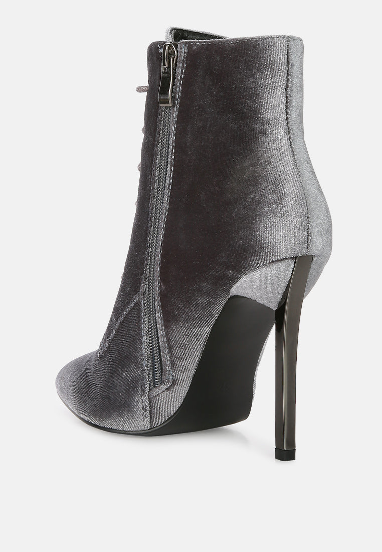 Bornsta Velvet High Heeled Velvet Boots from London Rag International