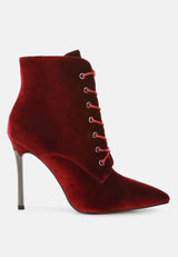 Bornsta Velvet High Heeled Velvet Boots from London Rag International