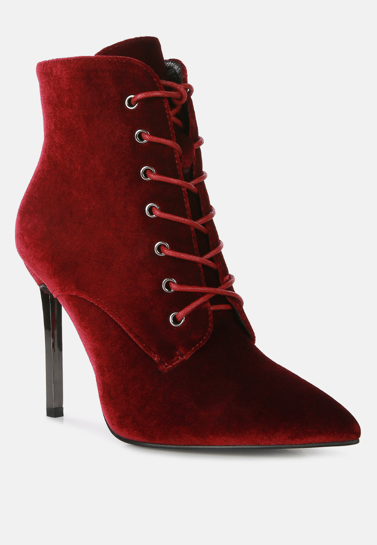 Bornsta Velvet High Heeled Velvet Boots from London Rag International