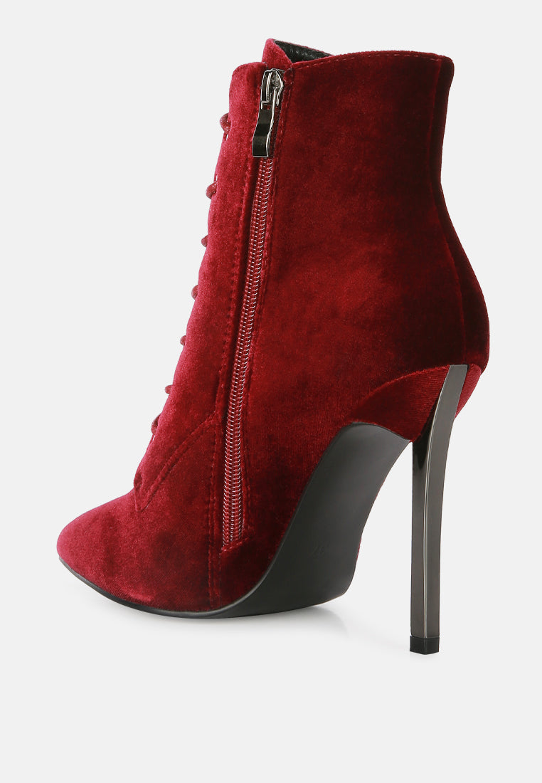 Bornsta Velvet High Heeled Velvet Boots from London Rag International