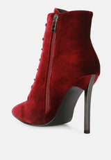 Bornsta Velvet High Heeled Velvet Boots from London Rag International