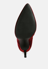 Bornsta Velvet High Heeled Velvet Boots from London Rag International