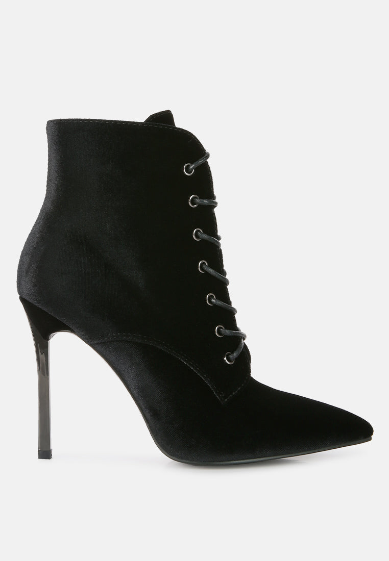 Bornsta Velvet High Heeled Velvet Boots from London Rag International
