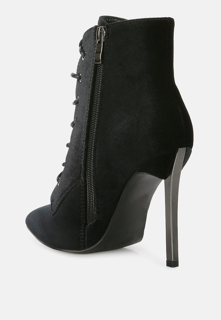 Bornsta Velvet High Heeled Velvet Boots from London Rag International