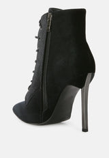 Bornsta Velvet High Heeled Velvet Boots from London Rag International