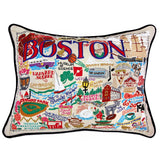 Boston Hand-Embroidered Pillow from Quirks!