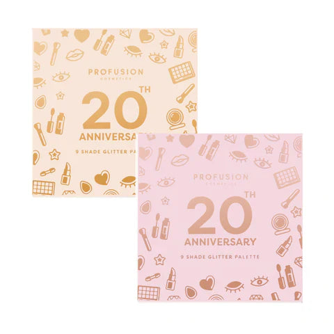 20th Anniversary Pressed Glitter Palette from Profusion Cosmetics