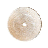 Botticino Marble Mosaic Natural Stone Round Above Vanity Vessel Sink Semi-polished (D)16" (H)6" From Villohome
