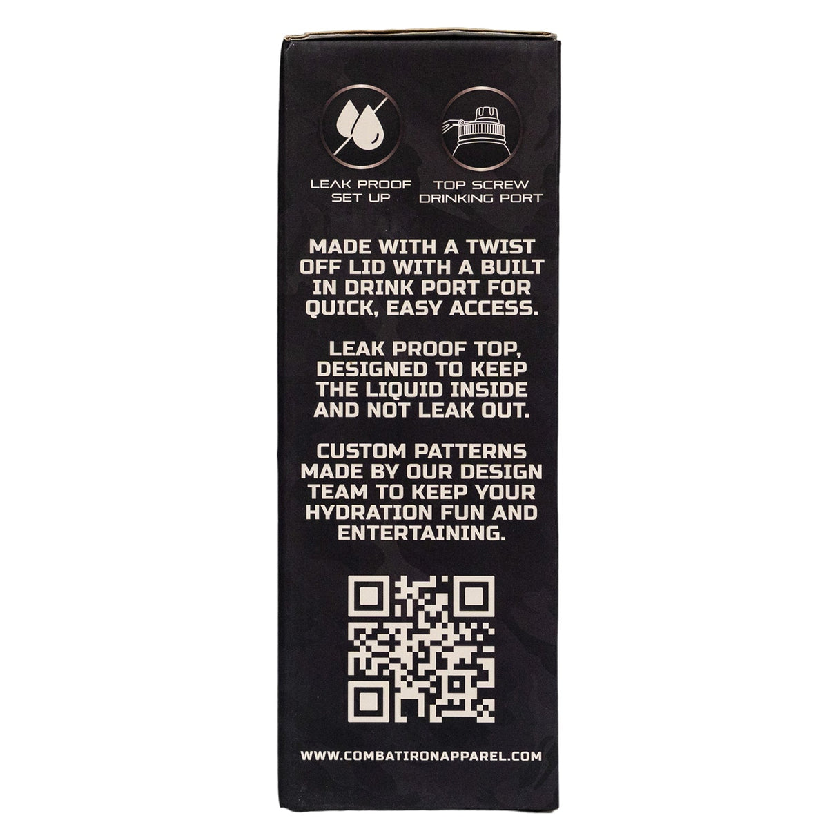 32oz Metal Hydration Bottle V2 | 24hr Insulated + Drink Port from Combat Iron Apparel